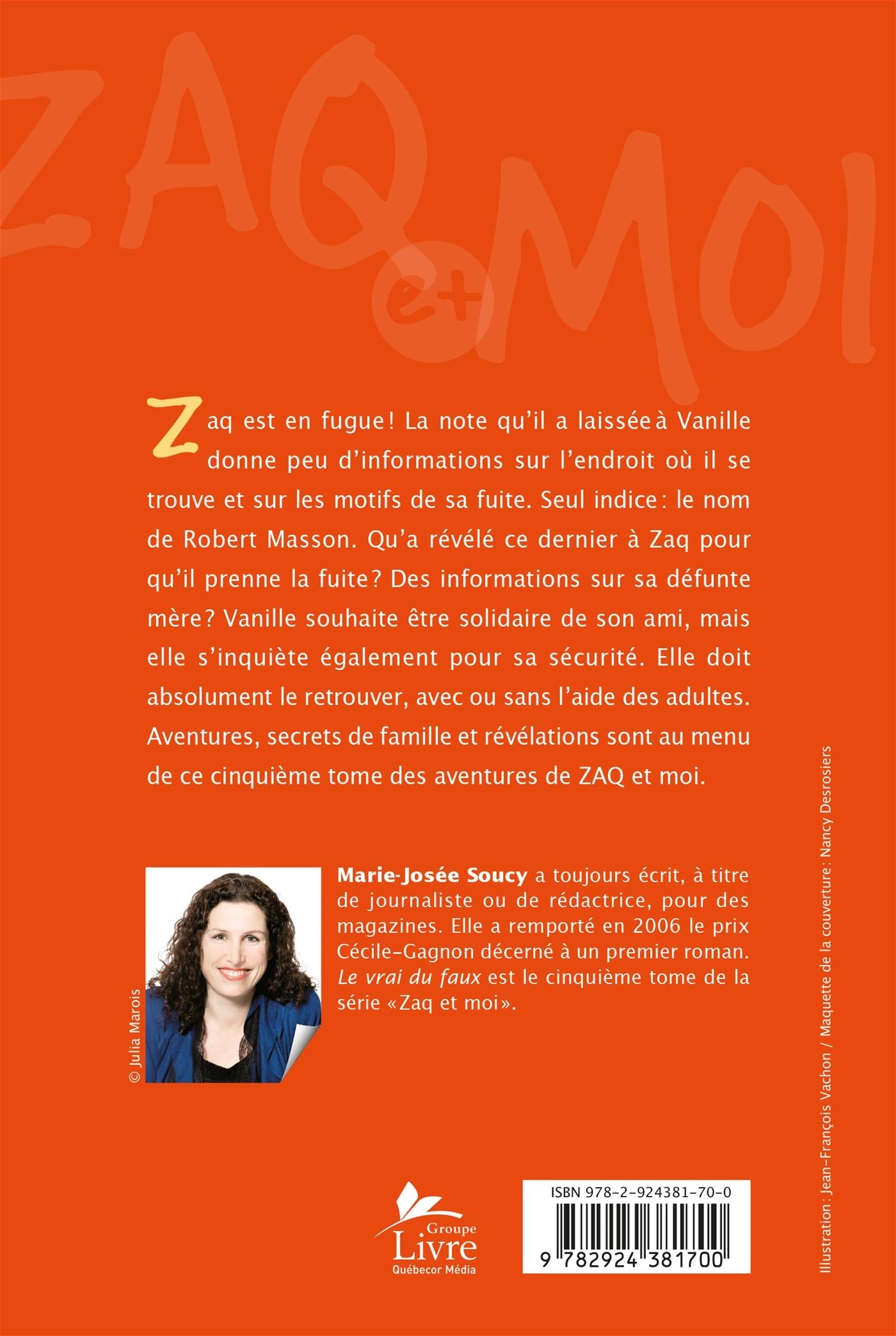 Couverture du livre de Le vrai du faux - papier format